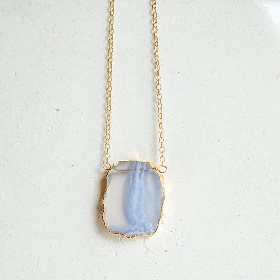 Raw Stone Necklace - Quad Espresso Jewelry