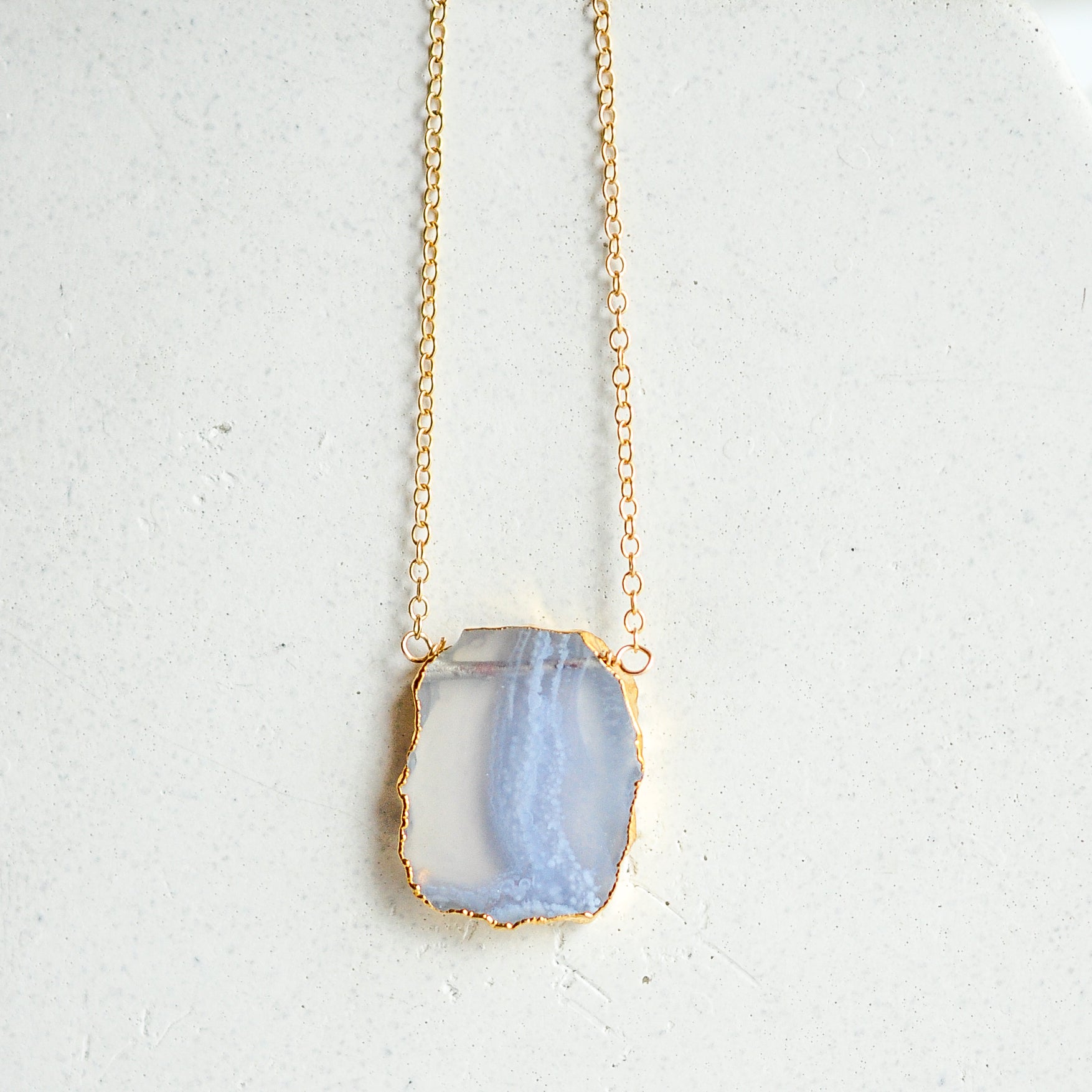 Raw Stone Necklace - Quad Espresso Jewelry