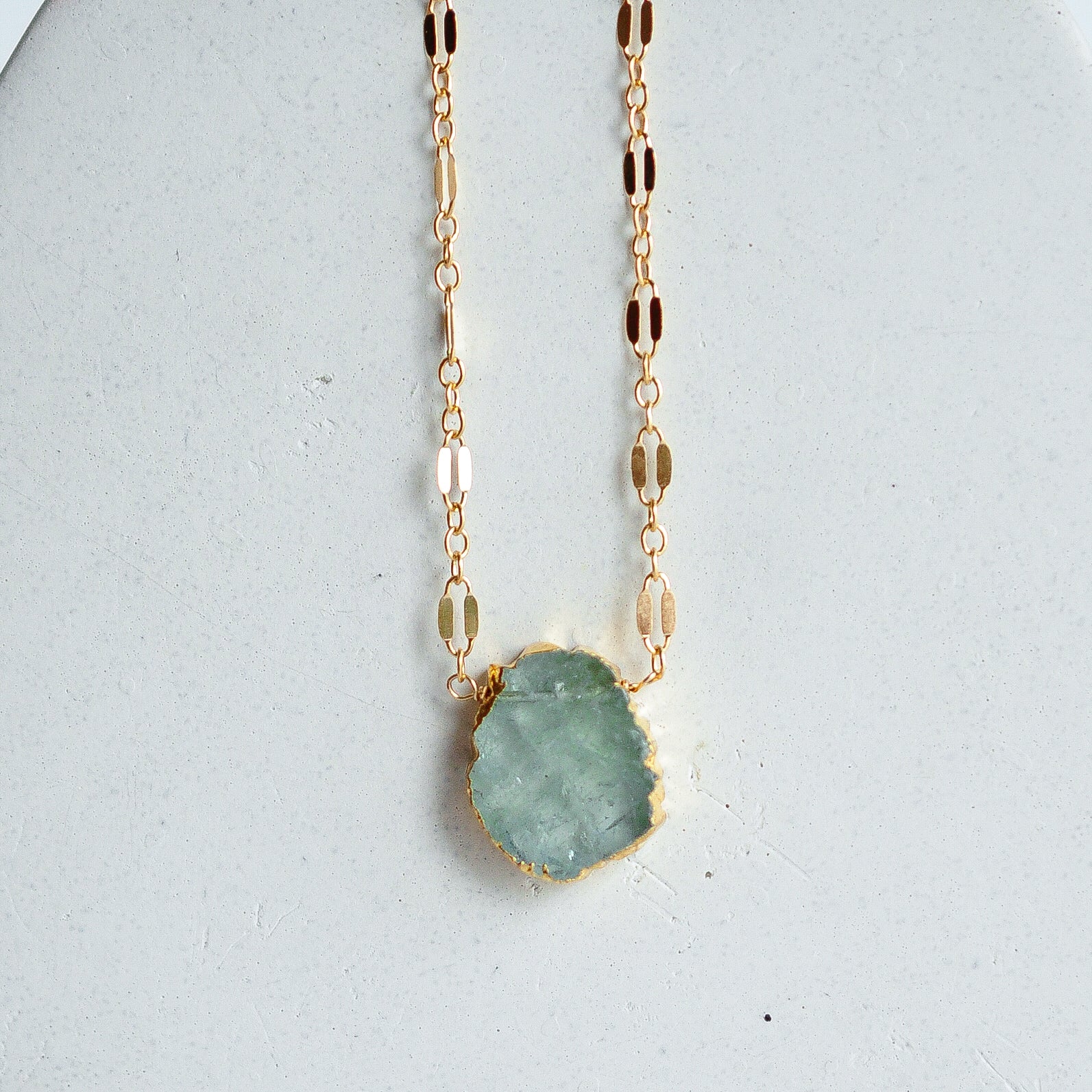 Raw Stone Necklace - Quad Espresso Jewelry