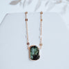Raw Stone Necklace - Quad Espresso Jewelry