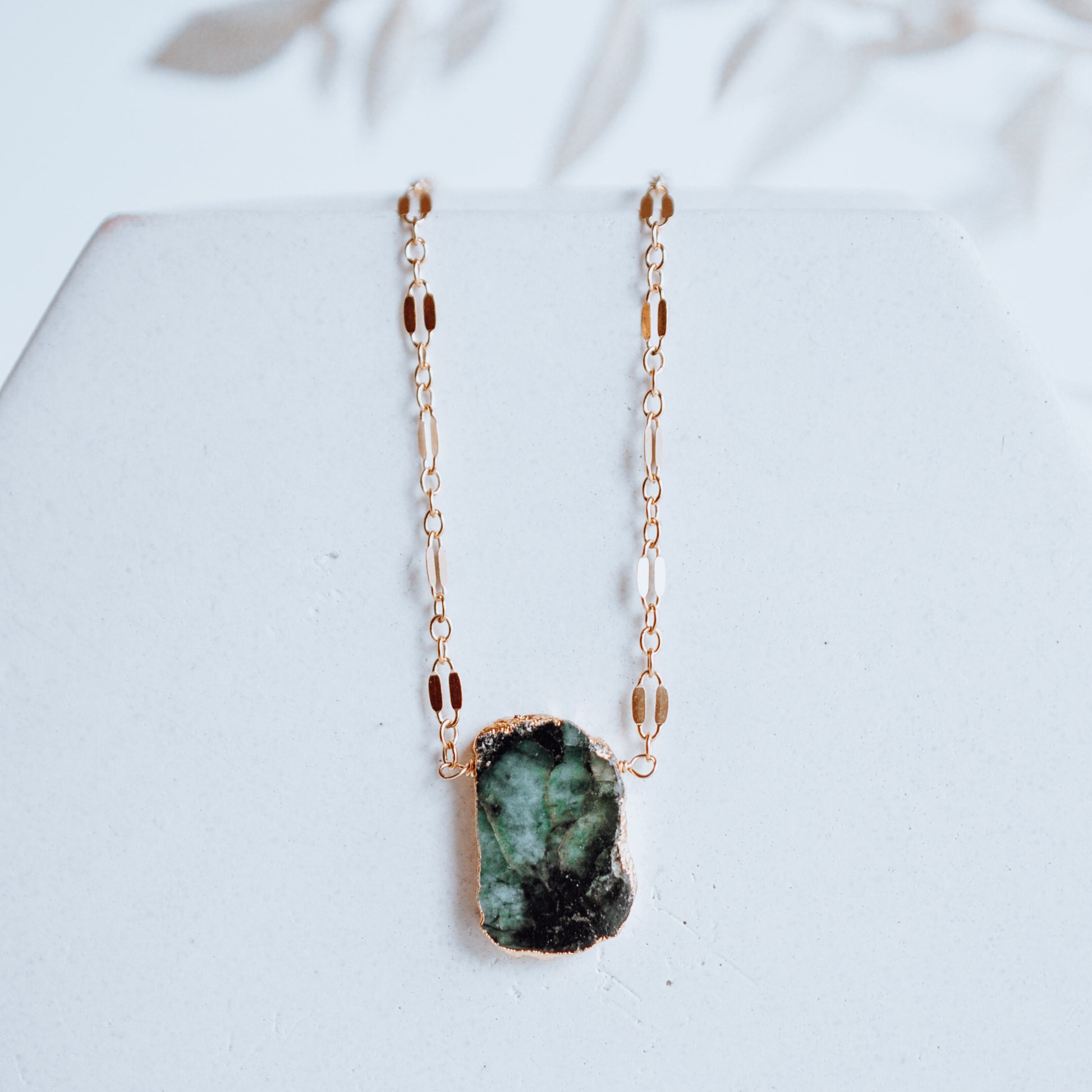Raw Stone Necklace - Quad Espresso Jewelry