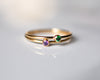 Four Birthstones Ring Stack - Quad Espresso Jewelry