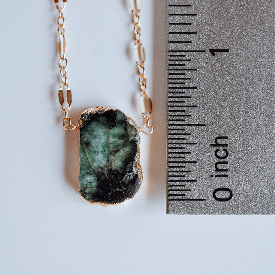 Raw Stone Necklace - Quad Espresso Jewelry
