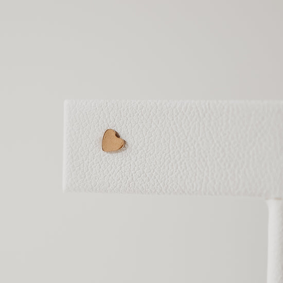 Tiny Heart Studs - Quad Espresso Jewelry