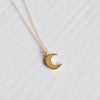 Simple Moon Charm Necklace - Quad Espresso Jewelry