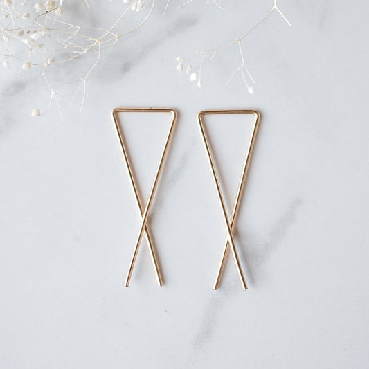 Criss Cross Earrings - Quad Espresso Jewelry