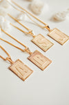 Initial Pendant Necklace - Quad Espresso Jewelry