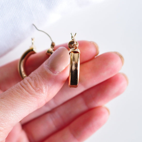 Chunky Statement Hoops - Quad Espresso Jewelry