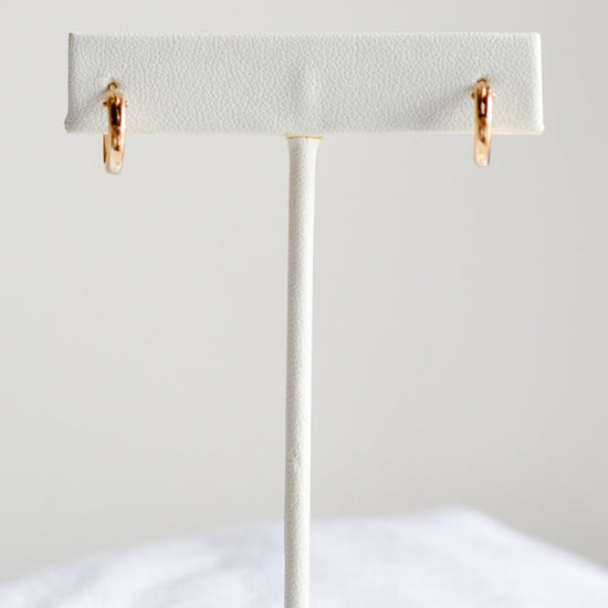 Tiny Huggie Hoops - Quad Espresso Jewelry