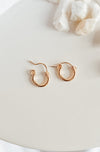 Tiny Huggie Hoops - Quad Espresso Jewelry