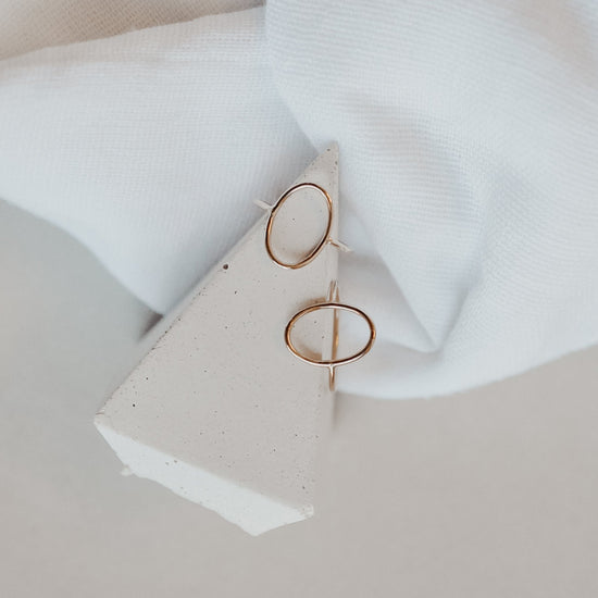 Oval & Birthstones Stack - Quad Espresso Jewelry