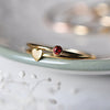 Two Birthstones Ring Stack - Quad Espresso Jewelry