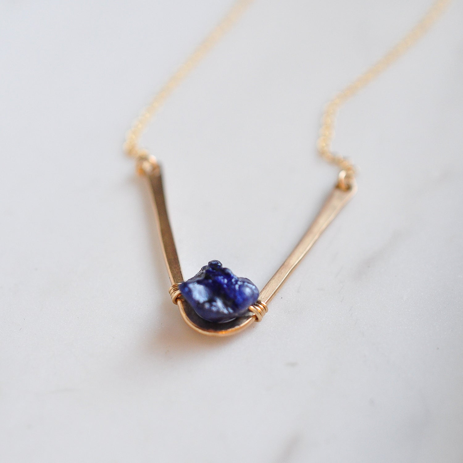 Sapphire Charmer Necklace - Quad Espresso Jewelry