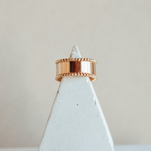 Cigar Band + Beaded Rings Stack