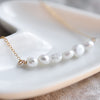 Pearl Bar Necklace - Quad Espresso Jewelry