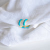 Tiny Enamel Hoops - Quad Espresso Jewelry