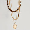 Cross Medallion Charm Necklace - Quad Espresso Jewelry