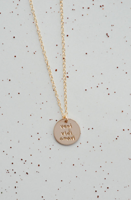 Veni Vidi Amavi Necklace