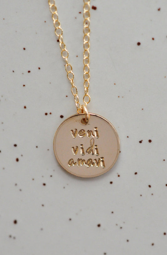 Veni Vidi Amavi Necklace