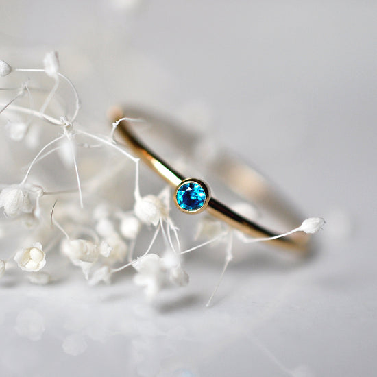Four Birthstones Ring Stack - Quad Espresso Jewelry