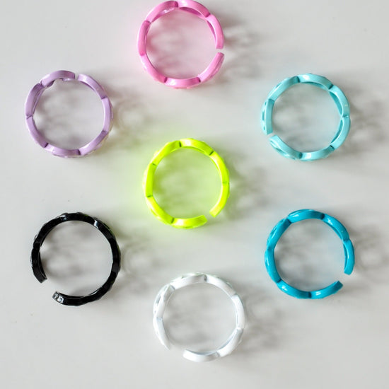 Smiley Face Enamel Ring - Quad Espresso Jewelry