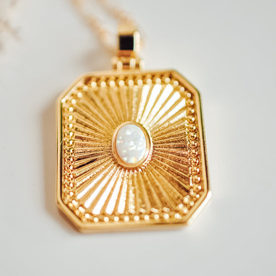 Statement Opal Necklace - Quad Espresso Jewelry
