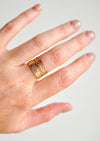 Flower Texture Band Ring - Quad Espresso Jewelry