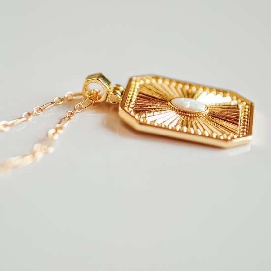 Statement Opal Necklace - Quad Espresso Jewelry