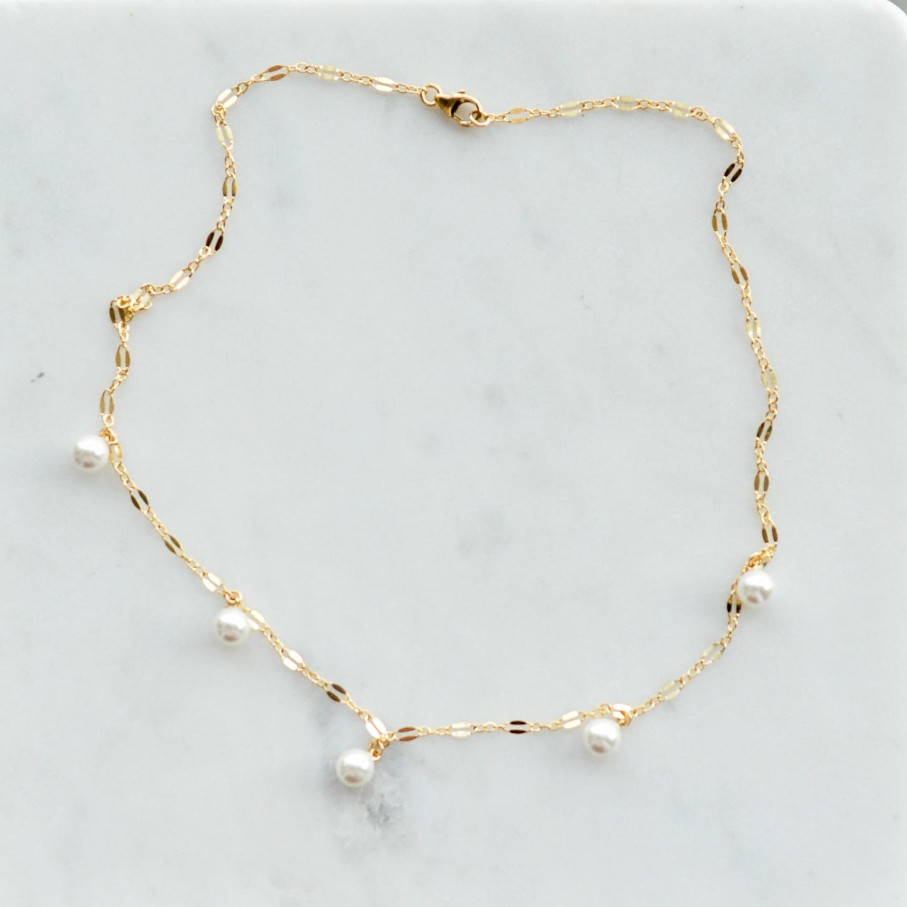 Lacie + Pearls Necklace - Quad Espresso Jewelry
