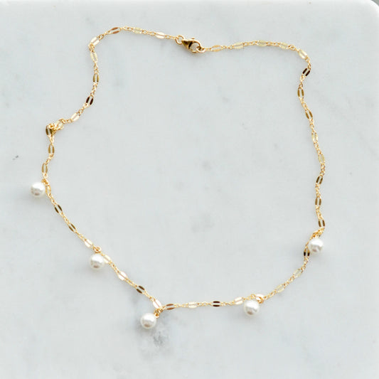 Lacie + Pearls Necklace - Quad Espresso Jewelry