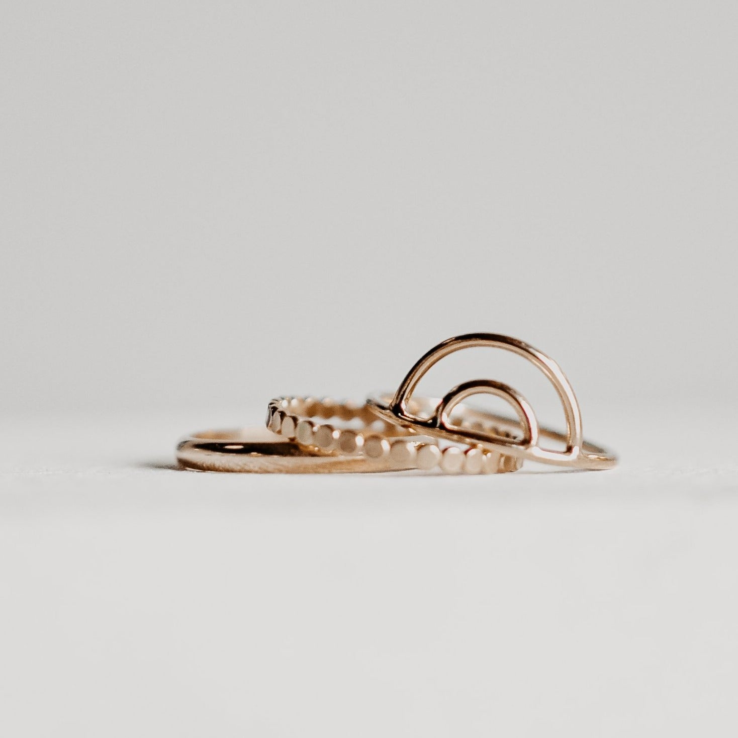 Flat Beaded Ring - Quad Espresso Jewelry