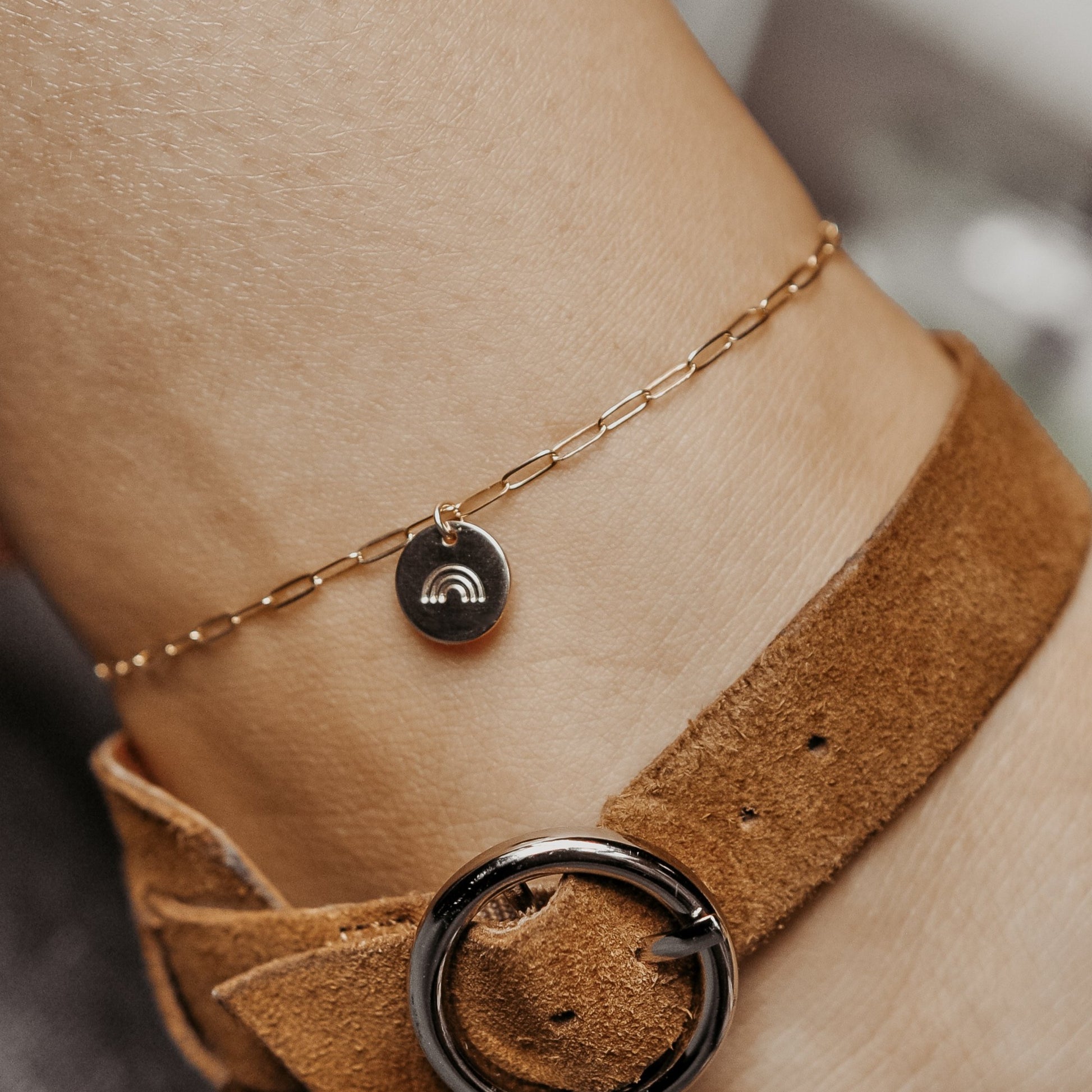 Anklet Disc Add On - Quad Espresso Jewelry