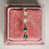 14k Solid Gold Blue Rough Cut Diamond Studs - Quad Espresso Jewelry