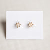 14k Solid Gold Gray Rough Cut Diamond Studs - Quad Espresso Jewelry