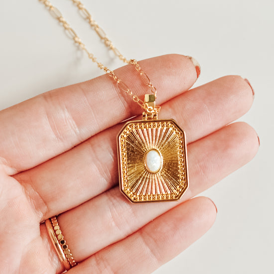 Statement Opal Necklace - Quad Espresso Jewelry