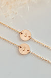 Initial Disc Bracelet - Quad Espresso Jewelry