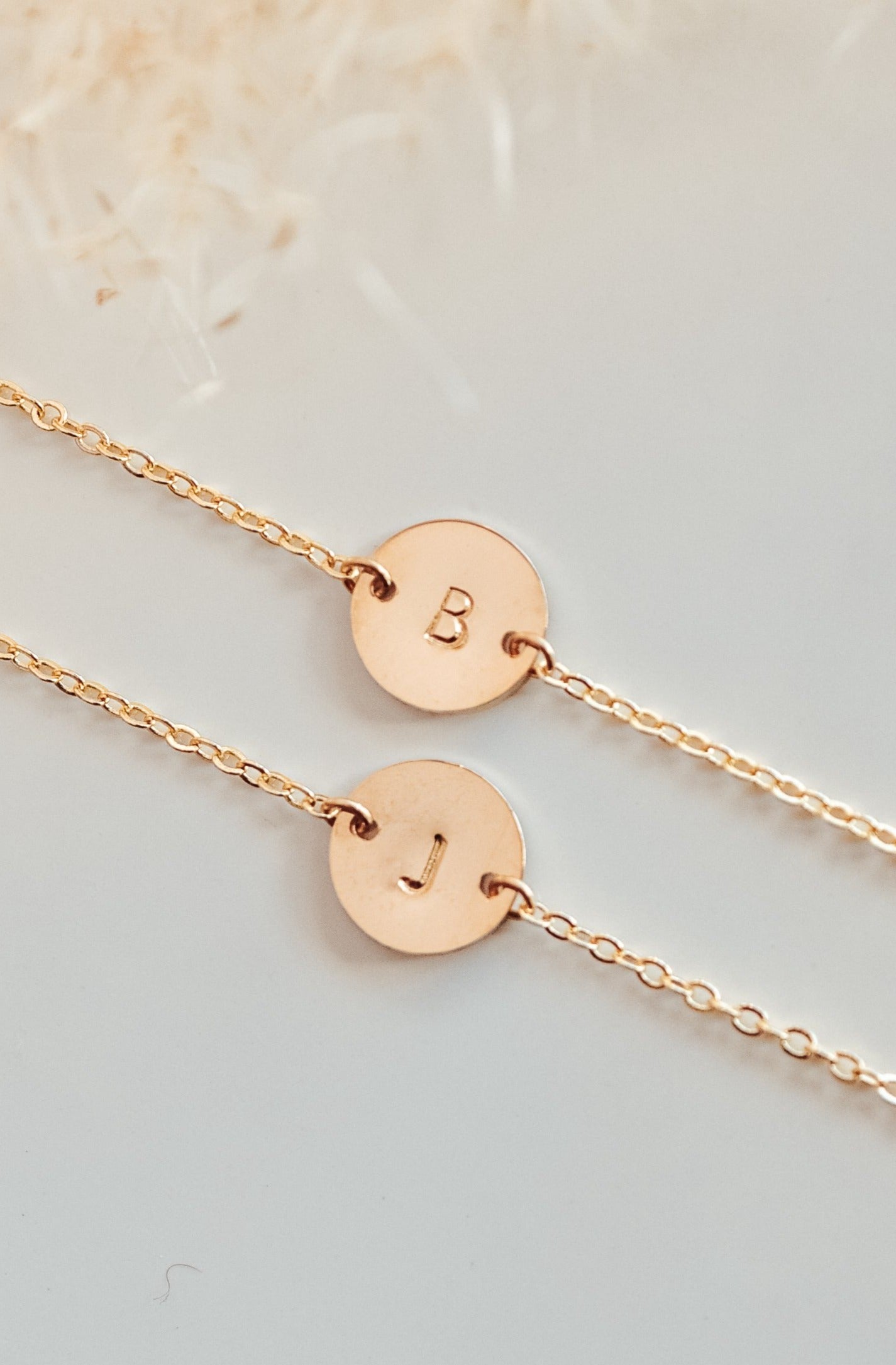 Initial Disc Bracelet - Quad Espresso Jewelry
