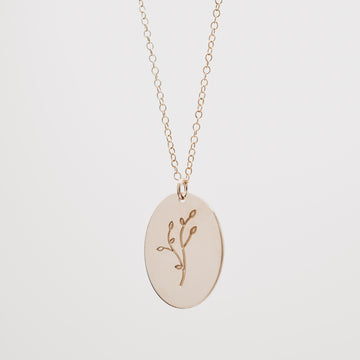 Oval Flower Disc Necklace - Quad Espresso Jewelry
