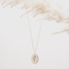 Oval Flower Disc Necklace - Quad Espresso Jewelry