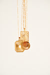 Sapphire Moon Charm Necklace - Quad Espresso Jewelry