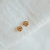 14k Solid Gold Flat Circle Diamonds - Quad Espresso Jewelry