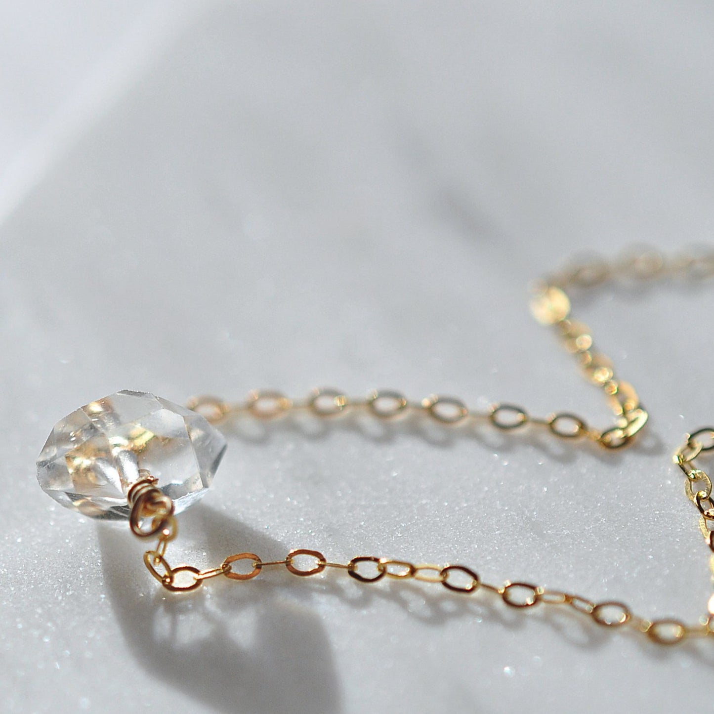 Herkimer Diamond Necklace - Quad Espresso Jewelry
