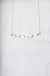 Pearl Bar Necklace - Quad Espresso Jewelry