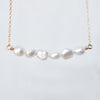 Pearl Bar Necklace - Quad Espresso Jewelry