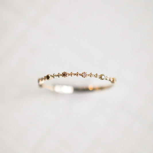 14k Solid Gold Diamond Stackable Ring