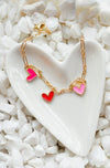 Cutie Heart Charm Bracelet - Quad Espresso Jewelry
