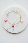 Cutie Heart Charm Bracelet - Quad Espresso Jewelry