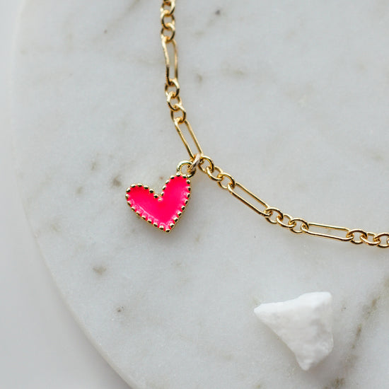 Cutie Heart Charm Bracelet - Quad Espresso Jewelry