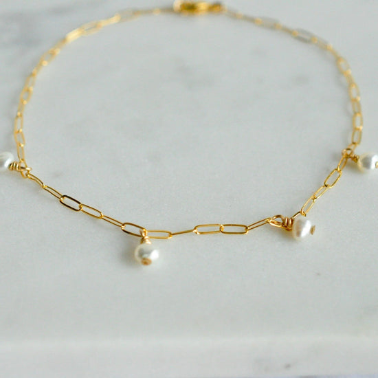 Lilah w/ Pearls Bracelet - Quad Espresso Jewelry