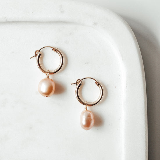 Every Day Pearl Hoops - Quad Espresso Jewelry